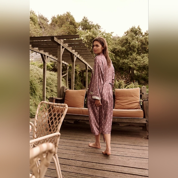 NWT FP Intimately Oasis House Robe- Raisin Combo- M/L - Picture 2 of 8